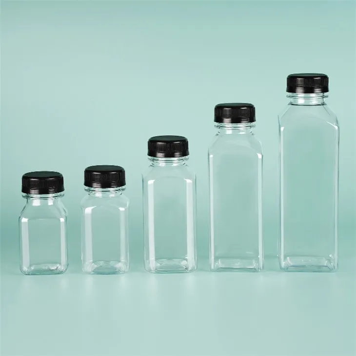100ml 150ml 200ml 300ml PET Plastic Juice Bottle With Cap
