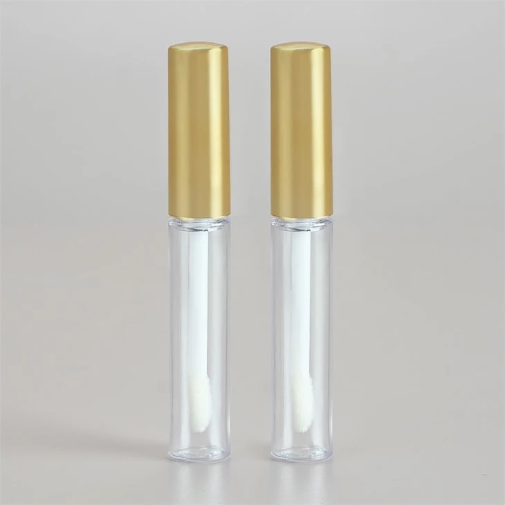 5ml 10ml 15m Customized Color Lip Gloss Tube With Gold Cap